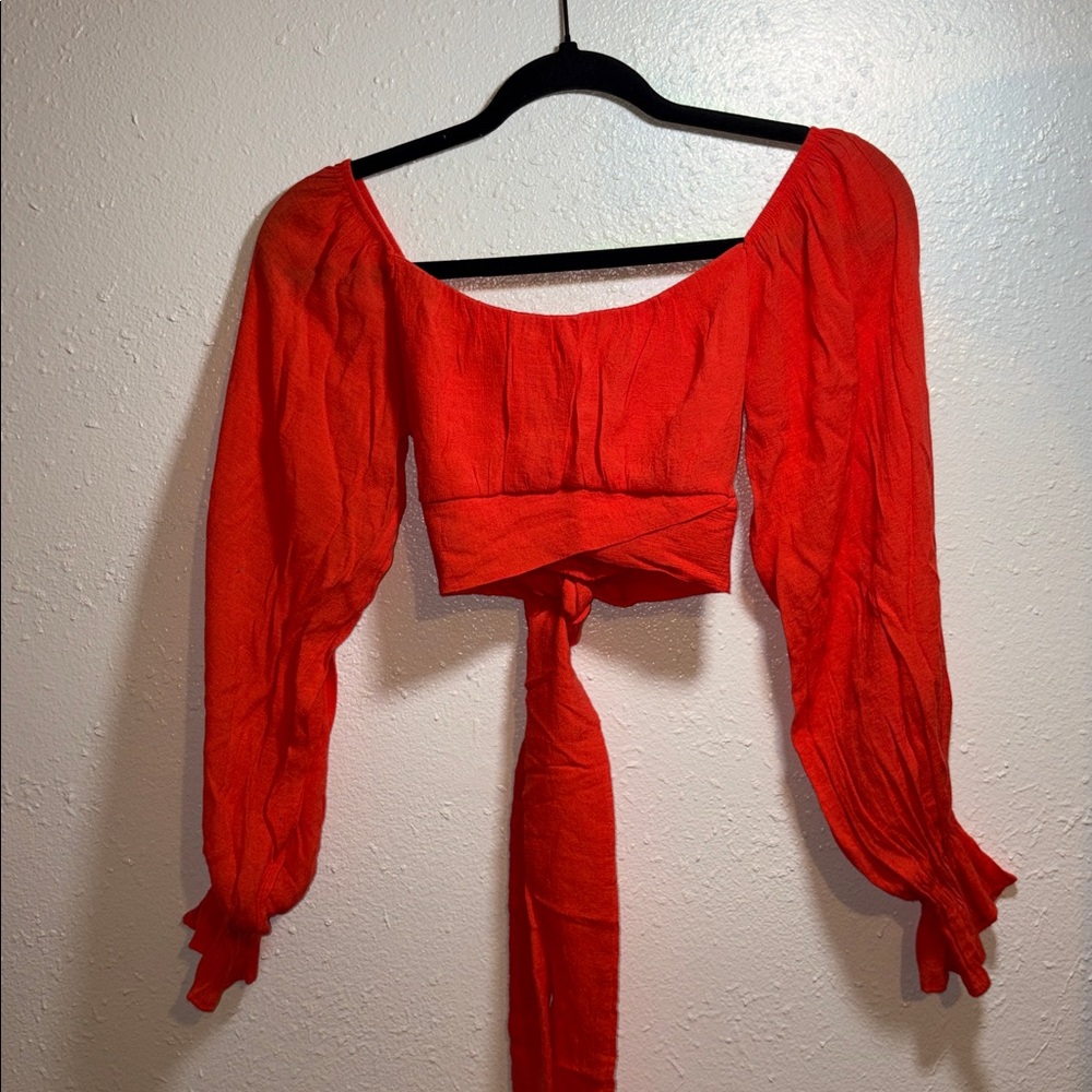 SHEIN Off-Shoulder coral-Orange Top size small
